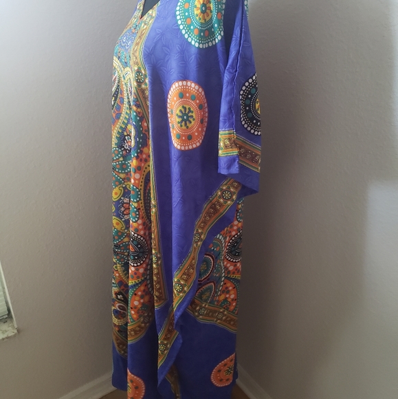 Just In: New/NWT Blue/Orange Kaftan Abaya Cover-up - Picture 8 of 14